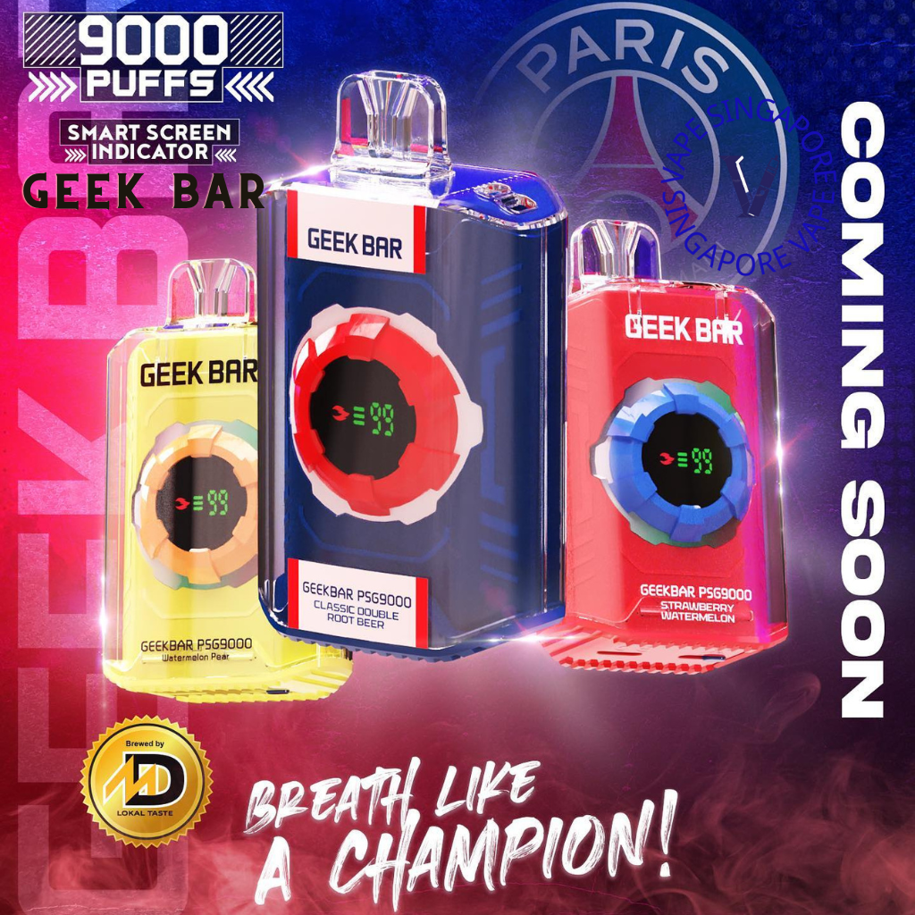 Geek Bar PSG 9000 Puff Disposable | Strong Icy Flavours | SG Vape Shop  Singapore  Vape Singapore SG Vape