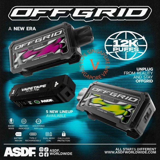 Vapetape Unplug / Offgrid Cartridge Refill 12K Puff | SG Vape Shop ...